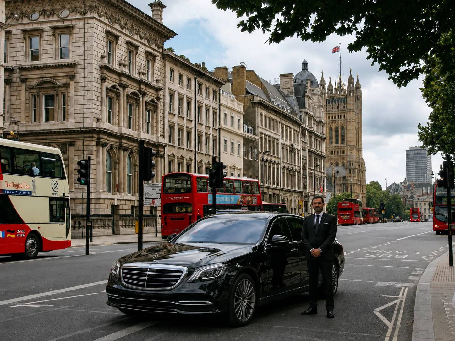 Private chauffeur service for Trooping the Colour in London